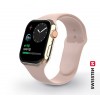 Swissten Apple Watch szilikon szíj, 42-44 mm - Rózsaszín homok
