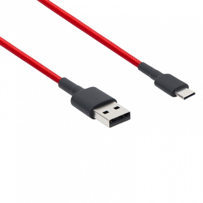 Xiaomi Mi Type-C fonott USB kábel 100cm - Piros