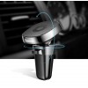 Baseus Privity valódi bőr mágneses autós telefontartó szellőzőrácsra - Ezüst