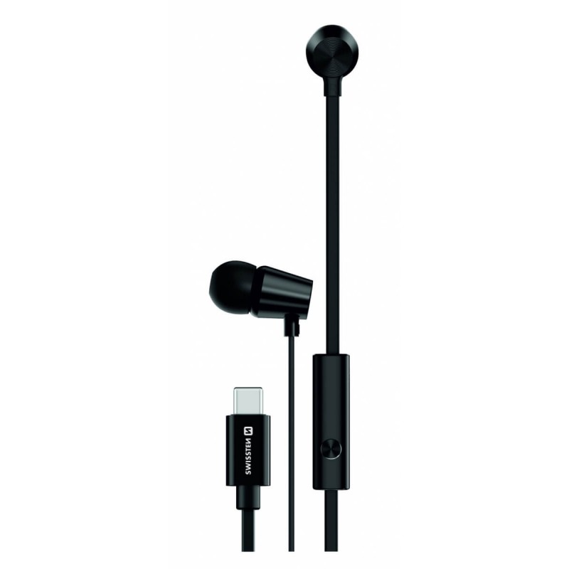 Swissten Dynamic YS500 fekete fülhallgató Type-C csatlakozóval